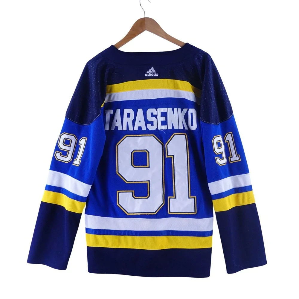 Adidas St Louis Blues Tarasenko 91 Jersey Mens 46 Blue 2019 Stanley Cup Champ
